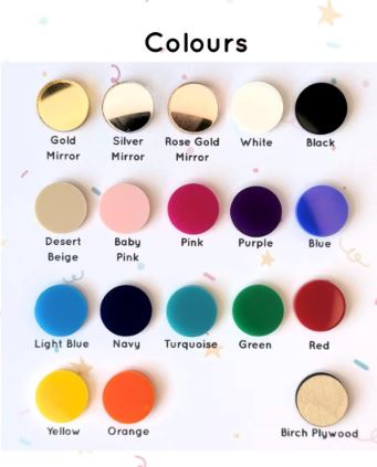 Mirrored Acrylic Number Charm | 40