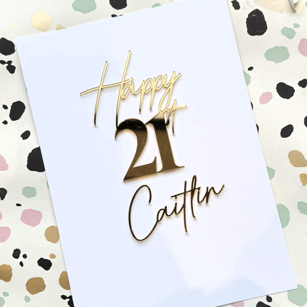 Personalised Age & Name Cake Topper