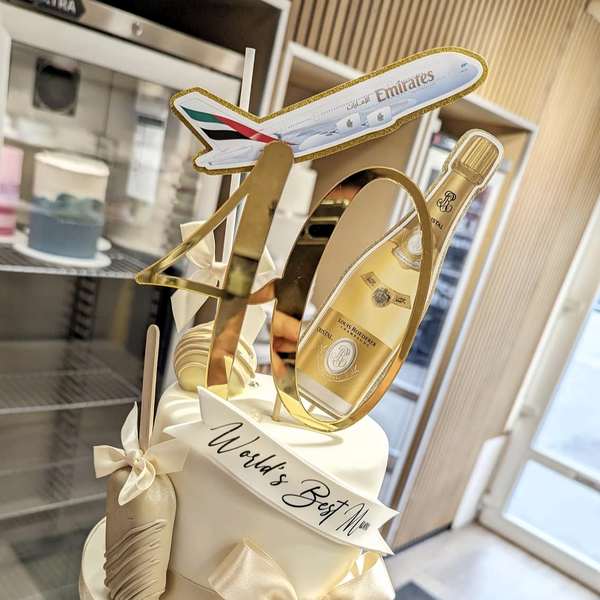 Mirrored Acrylic Number Charm | 40