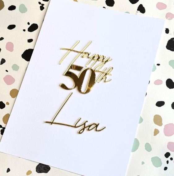 Personalised Age & Name Cake Topper