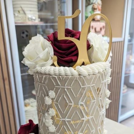 Mirrored Acrylic Number Charm | 50