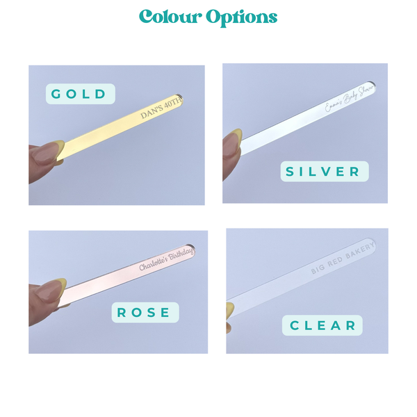 Personalised Cakesicle Sticks – Custom Acrylic Cake Pop Sticks