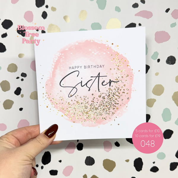 Happy Birthday Sister Luxury Card | 048