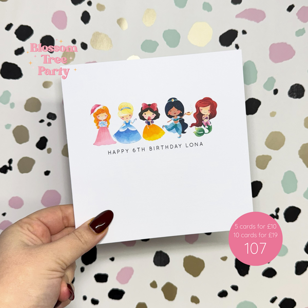 Personalised Princess Card | Ref - 107