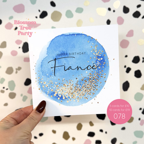 Happy Birthday Fiancé Card | Ref: 078