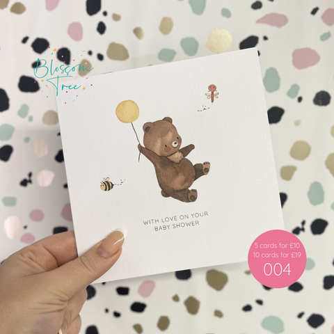 Teddy Bear Baby Shower Card | 004