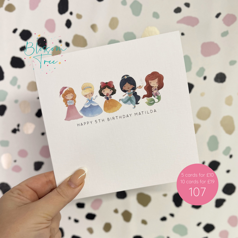 Personalised Princess Card | Ref - 107