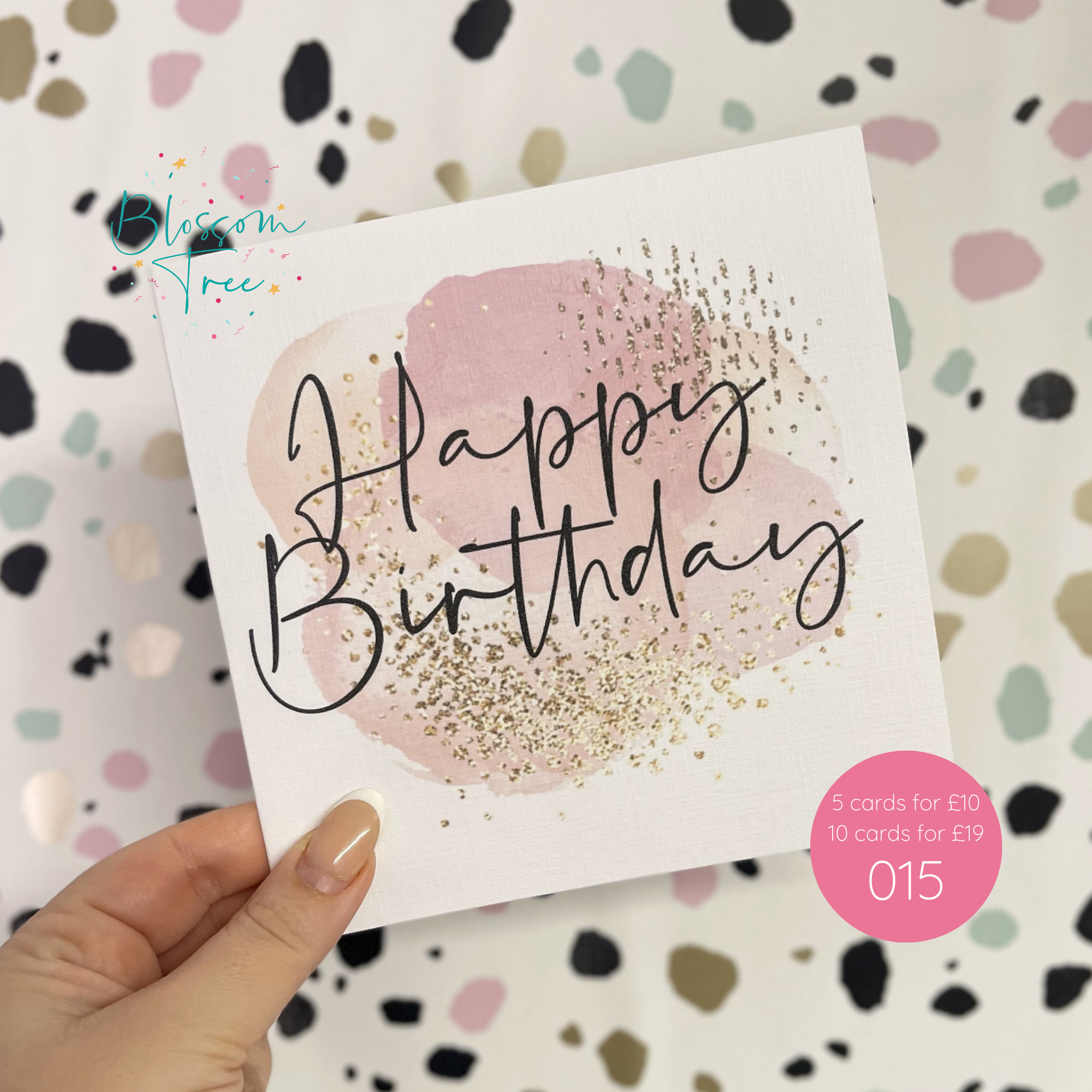 Happy Birthday Card | Pink | Ref - 015