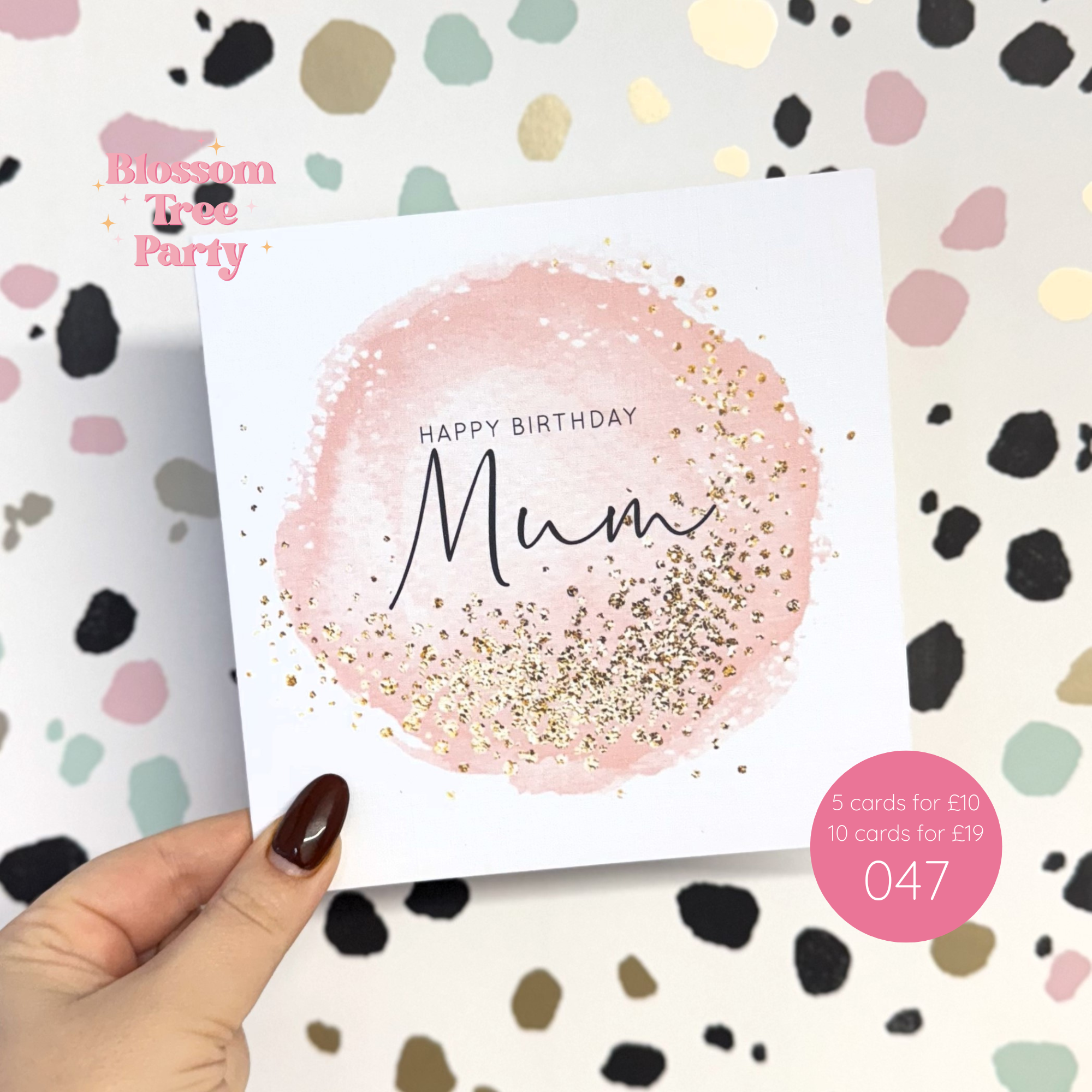 Happy Birthday Mum Card (Ref: 047)