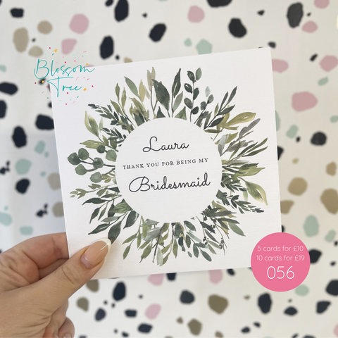 Thank you for being my Bridesmaid Card | 056