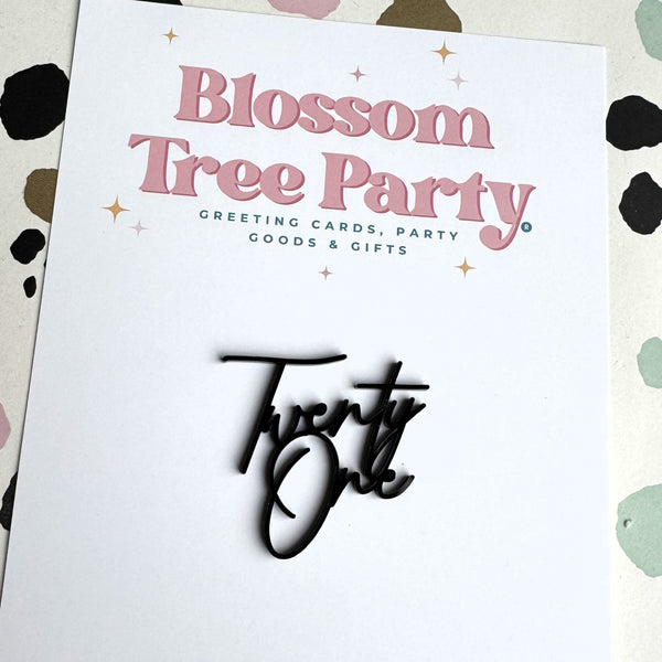 Twenty One Acrylic Cupcake Toppers