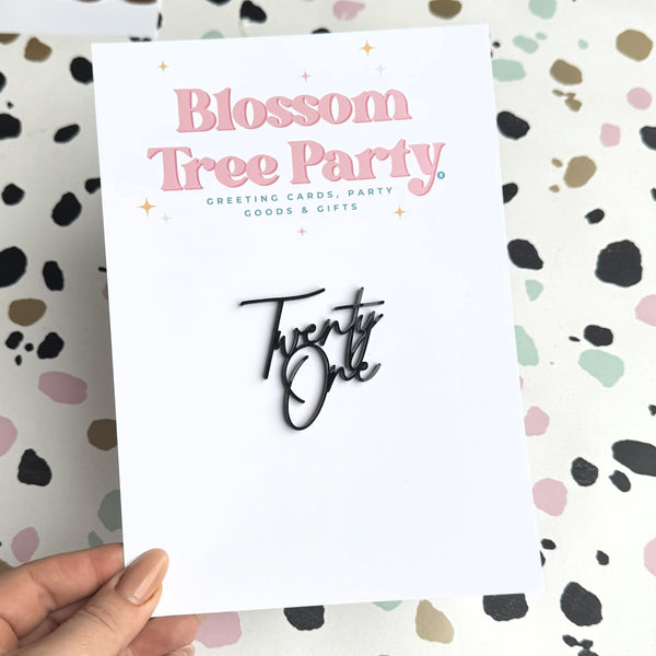 Twenty One Acrylic Cupcake Toppers