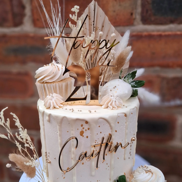 Personalised Age & Name Cake Topper