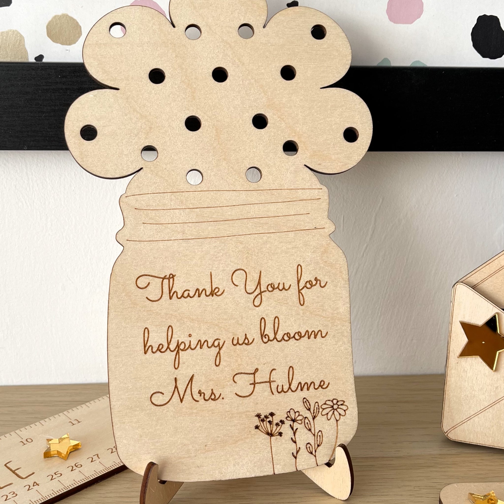 Personalised Thank you gift Flower Holder