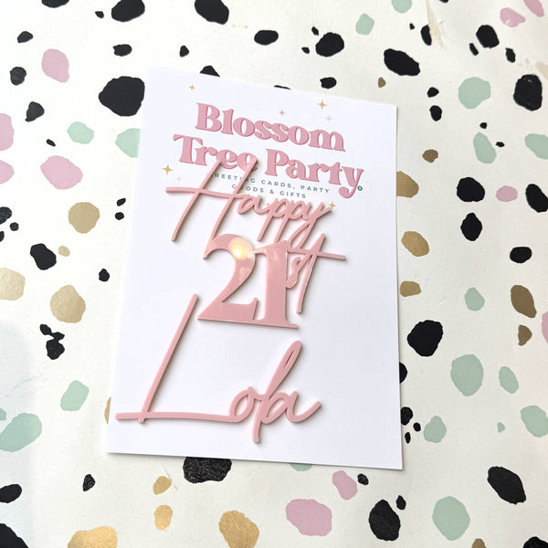 Personalised Age & Name Cake Topper