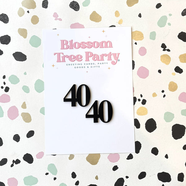 Custom Number Cupcake Toppers – Times New Roman Font | Gold Acrylic or Custom Colour