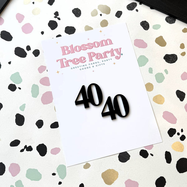 Custom Number Cupcake Toppers – Times New Roman Font | Gold Acrylic or Custom Colour