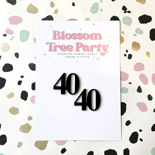 Custom Number Cupcake Toppers – Times New Roman Font | Gold Acrylic or Custom Colour