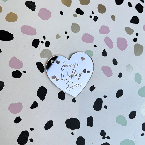Personalised Wedding Dress Tag