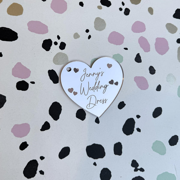 Personalised Wedding Dress Tag