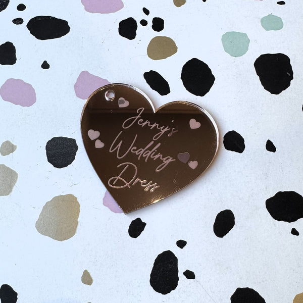 Personalised Wedding Dress Tag