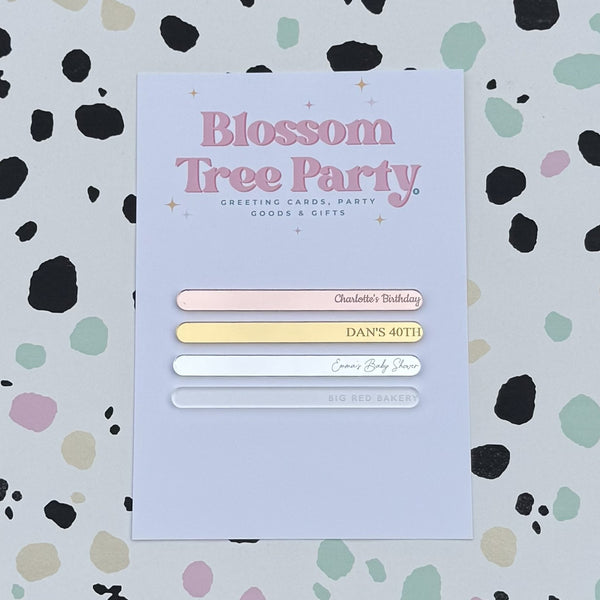 Personalised Cakesicle Sticks – Custom Acrylic Cake Pop Sticks