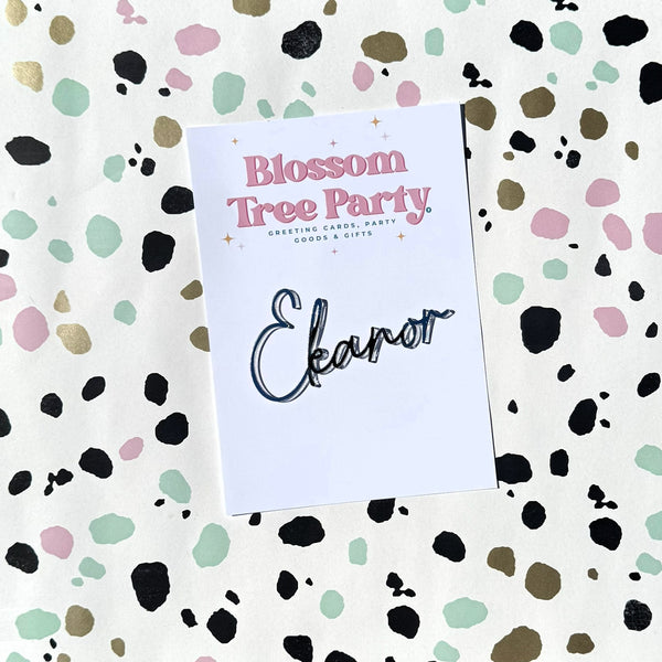 Personalised Acrylic Name Cake Charm – Custom Cake Decoration