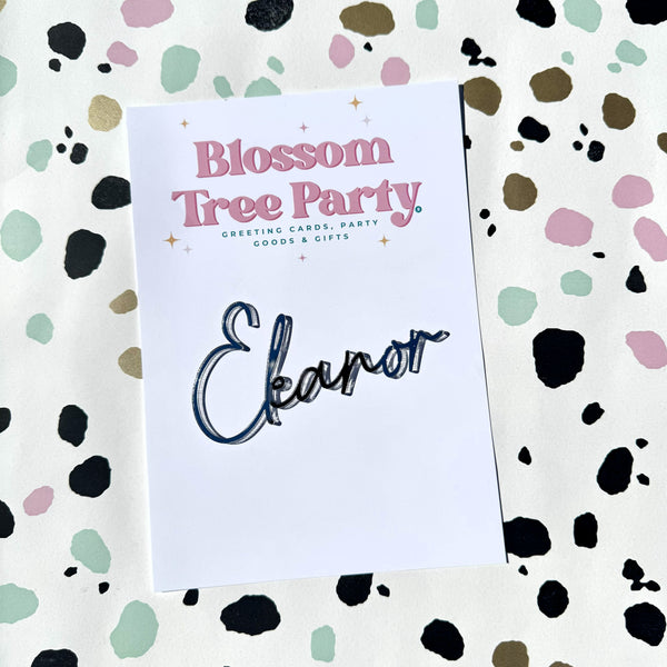 Personalised Acrylic Name Cake Charm – Custom Cake Decoration