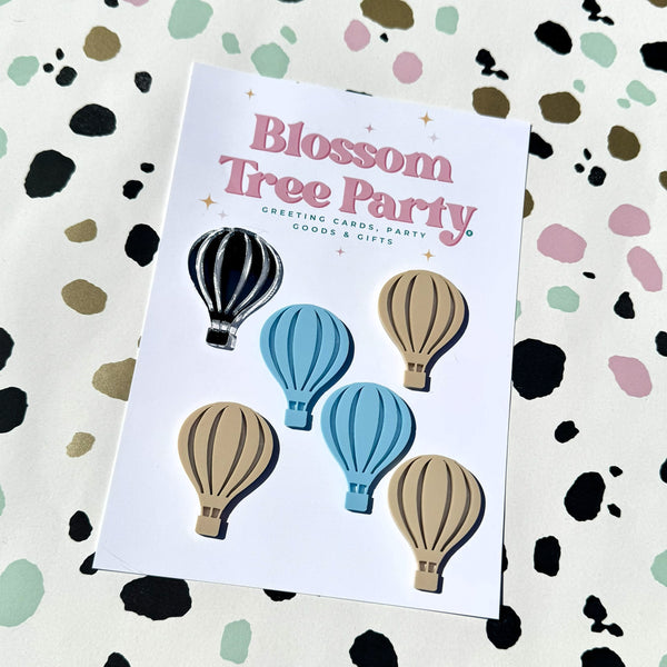 Hot Air Balloon Cake Decorations – Baby Shower & Birthday Cupcake Toppers