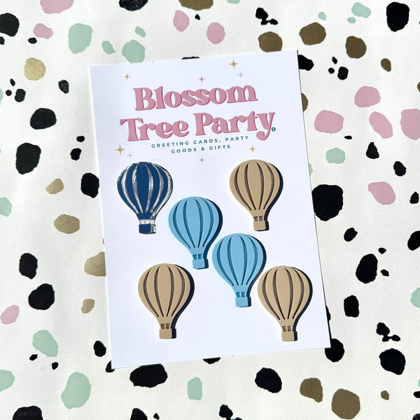 Hot Air Balloon Cake Decorations – Baby Shower & Birthday Cupcake Toppers