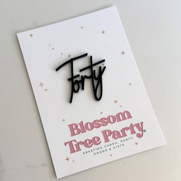 Personalised Number Cupcake Toppers – Acrylic Birthday Cupcake Decorations – Classic Font Numbers – Gold or Custom Colour