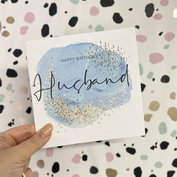 Happy Birthday Husband Card | Blue | N111