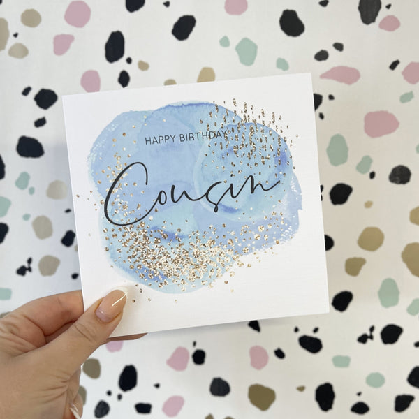 Happy Birthday Cousin Card | Blue | N108