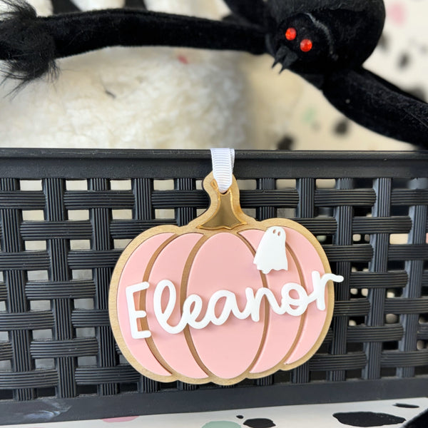 Halloween Pumpkin Name Tag