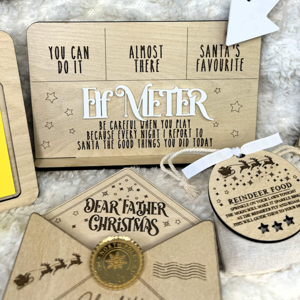 Personalised Wooden Christmas Wish List Envelope