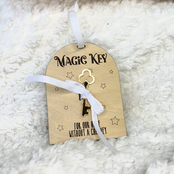 Magic key wooden tag