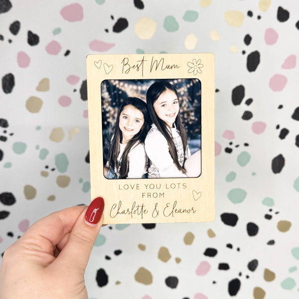 Personalised Wooden Picture Frame with Magnets | Mother's Day Gift