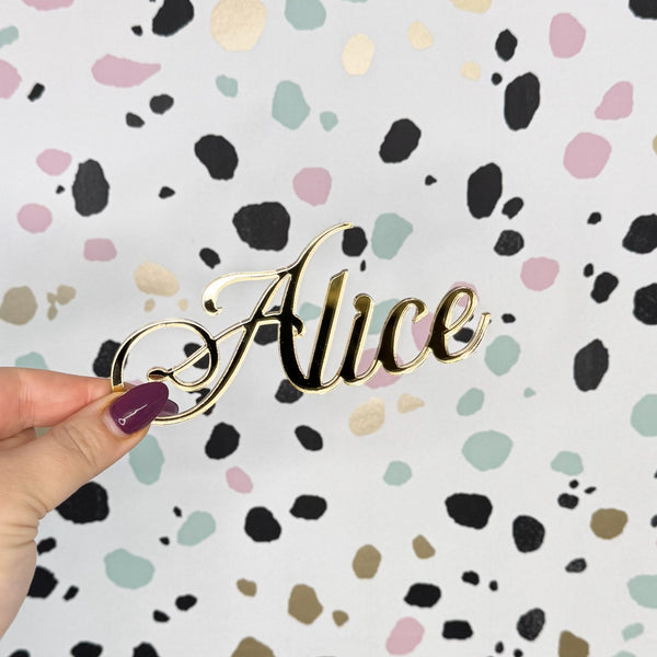 Personalised Acrylic Name Cake Charm