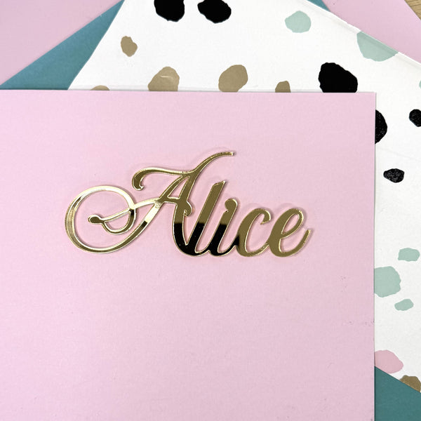 Personalised Acrylic Name Cake Charm