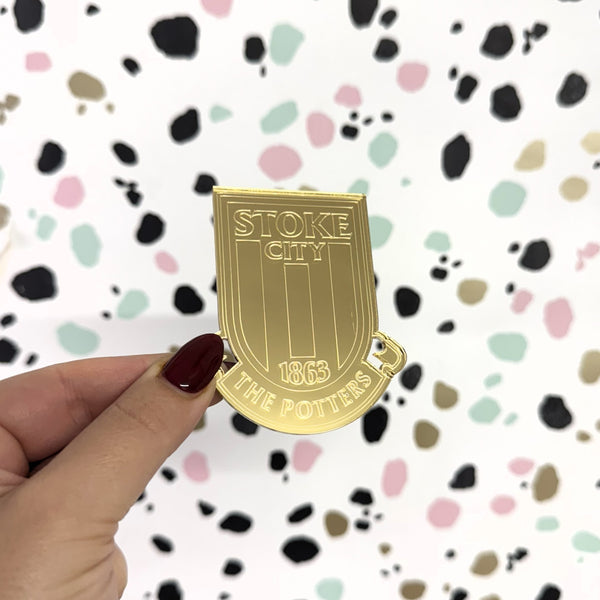 Stoke City Football Cake Topper Charm