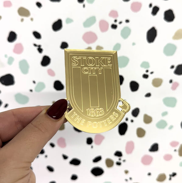 Stoke City Football Cake Topper Charm