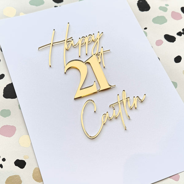 Personalised Age & Name Cake Topper