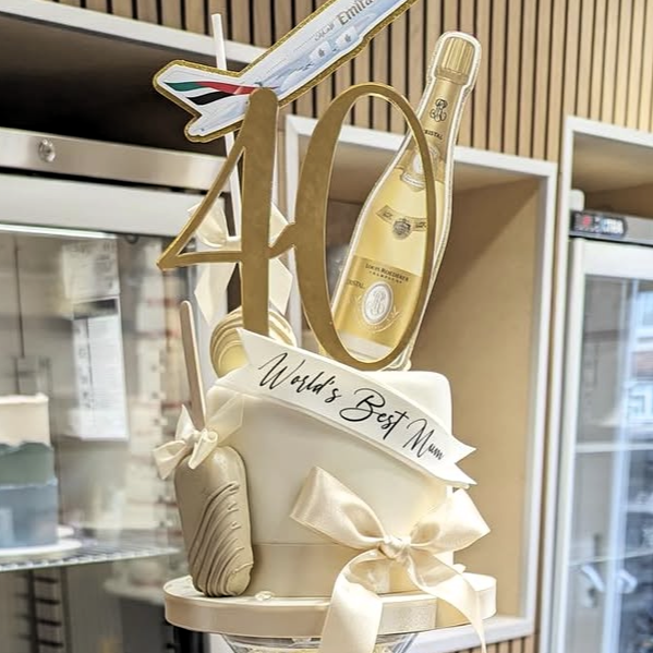 Mirrored Acrylic Number Charm | 40