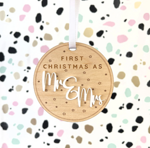 First Christmas as Mr & Mrs Tree Bauble