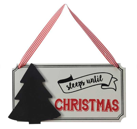 Sleep until Christmas chalkboard