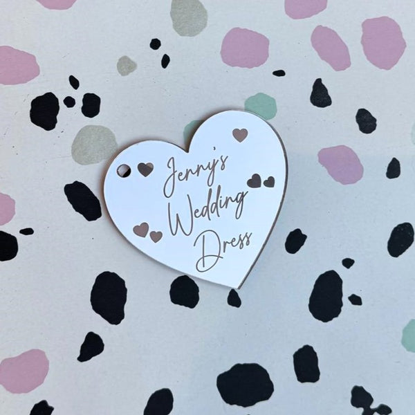 Personalised Wedding Dress Tag