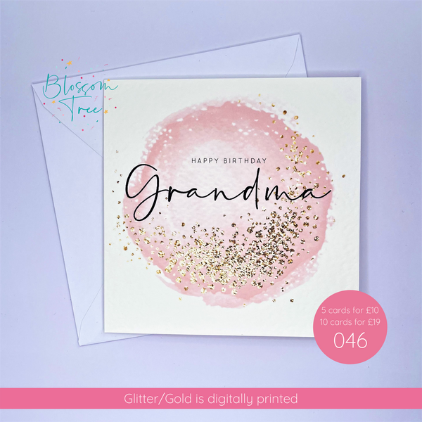 Happy Birthday Grandma Luxury Card | 046