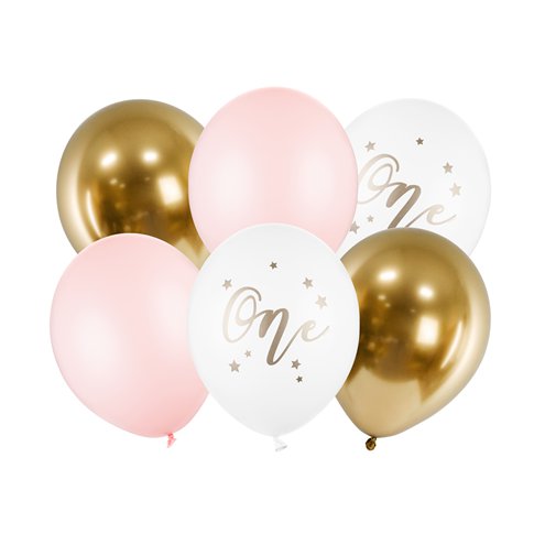 Pastel Pink Age 1 Balloon Bundle | 1st Birthday
