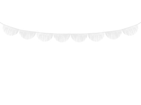 Scalloped fringe garland | white-Garland-Blossom Tree Party