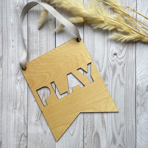 PLAY Wooden Sign | Nursery Decor | Children's Bedroom